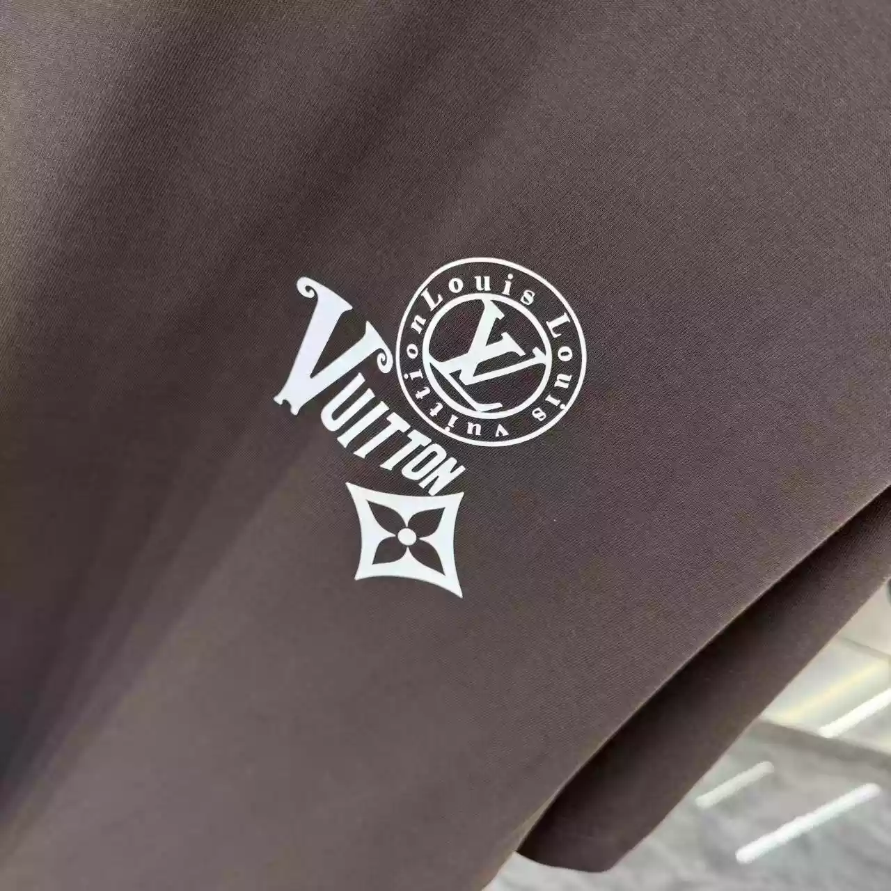 Louis Vuitton Brown Short Sleeve Shirt - LVTS086 Louis Vuitton Brown Short Sleeve Shirt