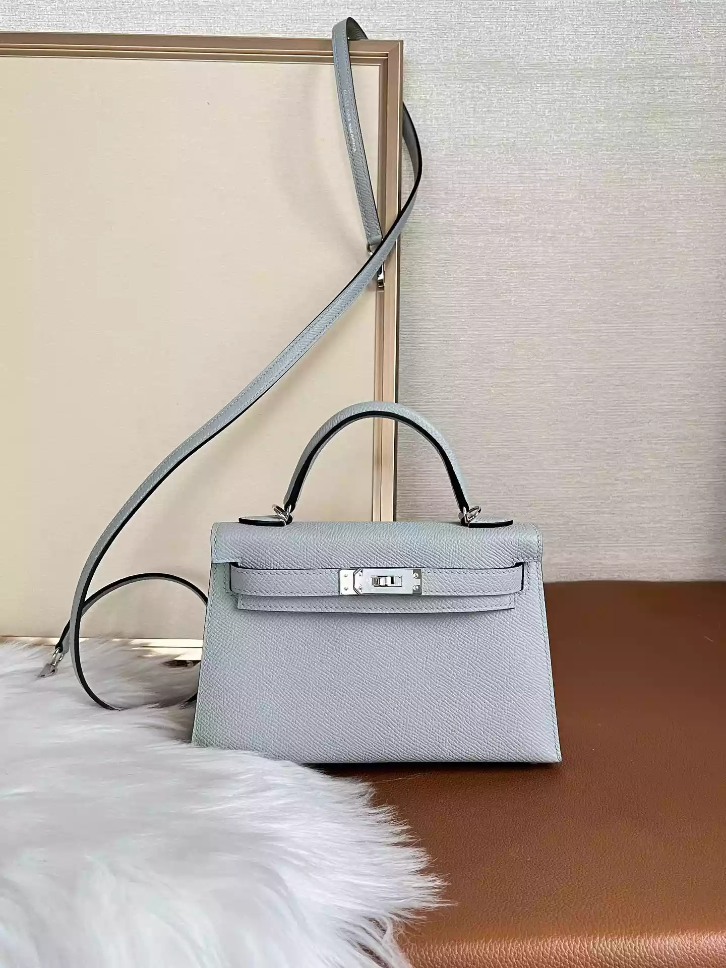 Hermès Bleu Glacier Epsom Mini Kelly 20 II Palladium Hardware - HW191 Hermès Bleu Glacier Epsom Mini Kelly 20 II Palladium Hardware