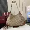 GUCCI B MEDIUM SHOULDER BAG IN GG CANVAS BROWN 2025 - BG104 GUCCI B MEDIUM SHOULDER BAG IN GG CANVAS BROWN 2025
