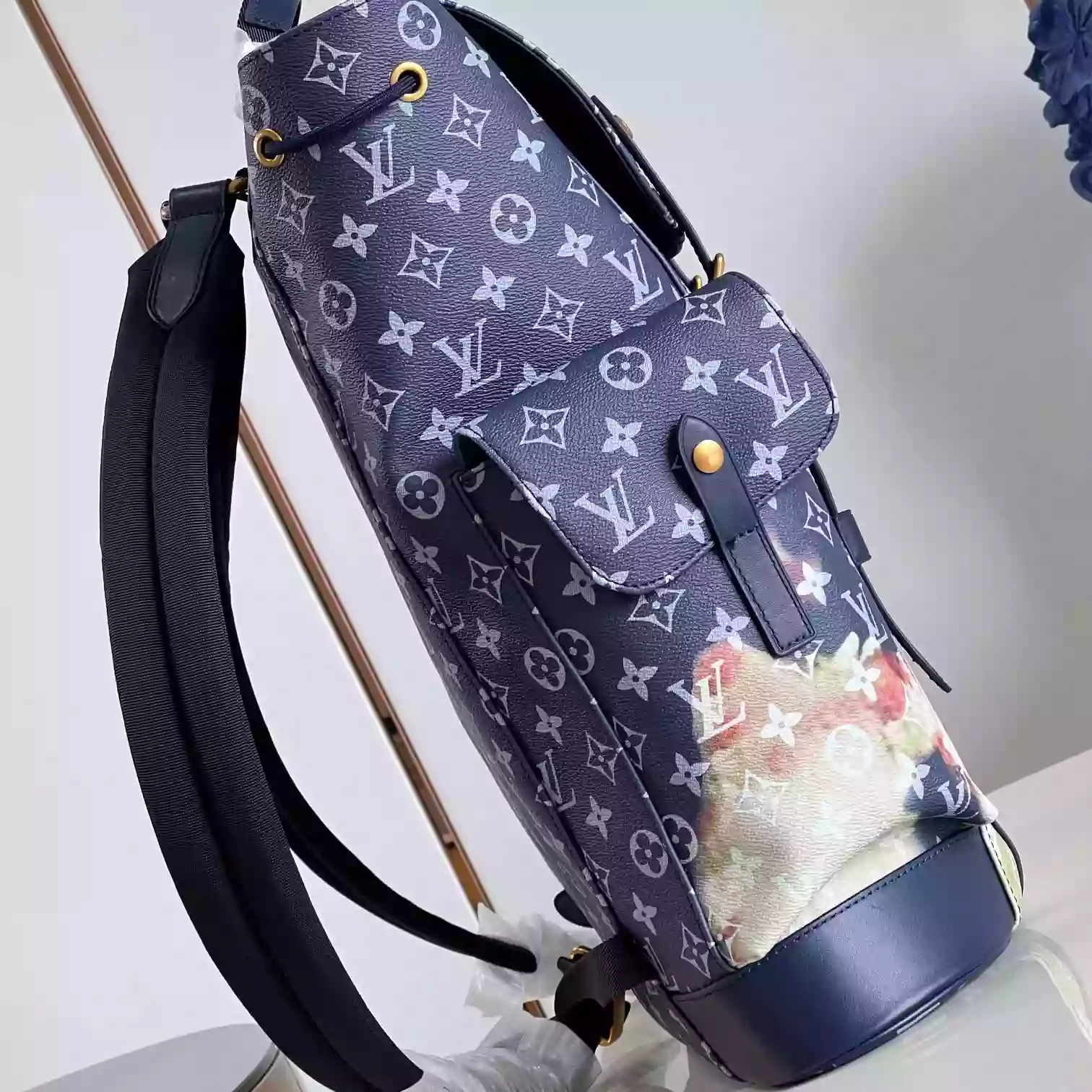 CHRISTOPHER BACKPACK MONOGRAM ECLIPSE M46805 - LW347 DISCOVERY BACKPACK PM SKY BLUE MONOGRAM CANVAS