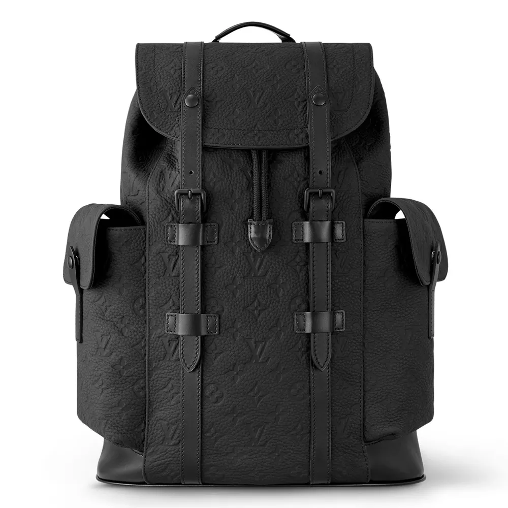 CHRISTOPHER MM BACKPACK BLACK MONOGRAM TAURILLON LEATHER M55699 - LW349 DISCOVERY BACKPACK PM SKY BLUE MONOGRAM CANVAS
