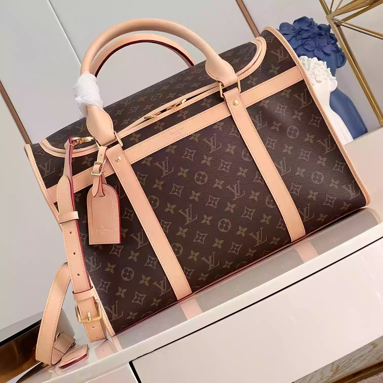 DOG CARRIER 40 MONOGRAM COATED CANVAS M45662 - LW375 DISCOVERY BACKPACK PM SKY BLUE MONOGRAM CANVAS