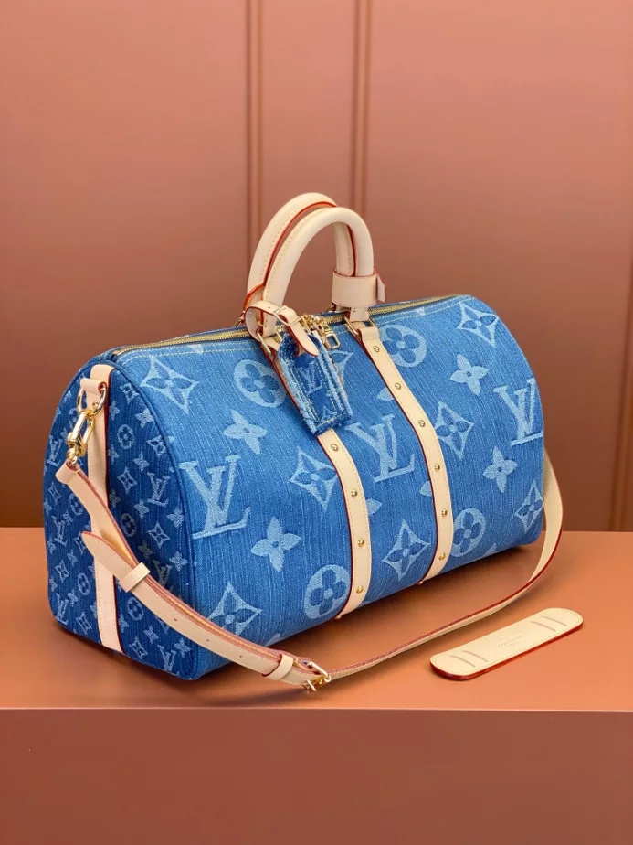 KEEPALL BANDOULIERE 45 BAG MONOGRAM DENIM M24315 - LW370 DISCOVERY BACKPACK PM SKY BLUE MONOGRAM CANVAS
