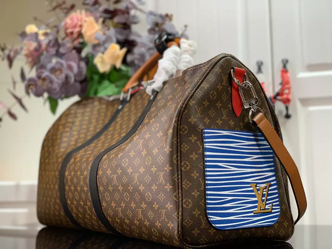 KEEPALL BANDOULIERE 50 MONOGRAM COATED CANVAS M56855 - LW369 DISCOVERY BACKPACK PM SKY BLUE MONOGRAM CANVAS