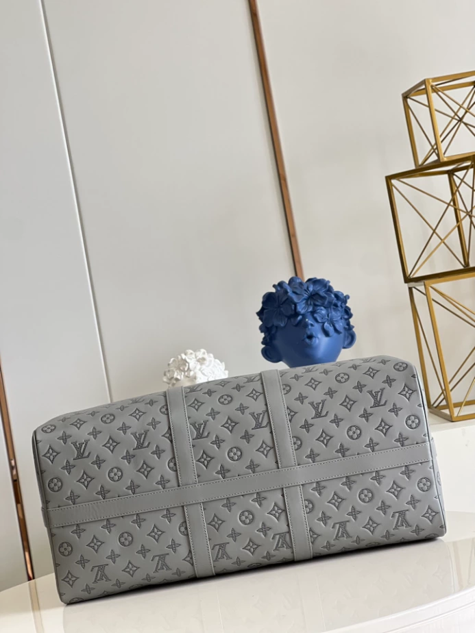 KEEPALL BANDOULIERE 50B G65 IN ANTHRACITE GRAY M46117 - LW361 DISCOVERY BACKPACK PM SKY BLUE MONOGRAM CANVAS