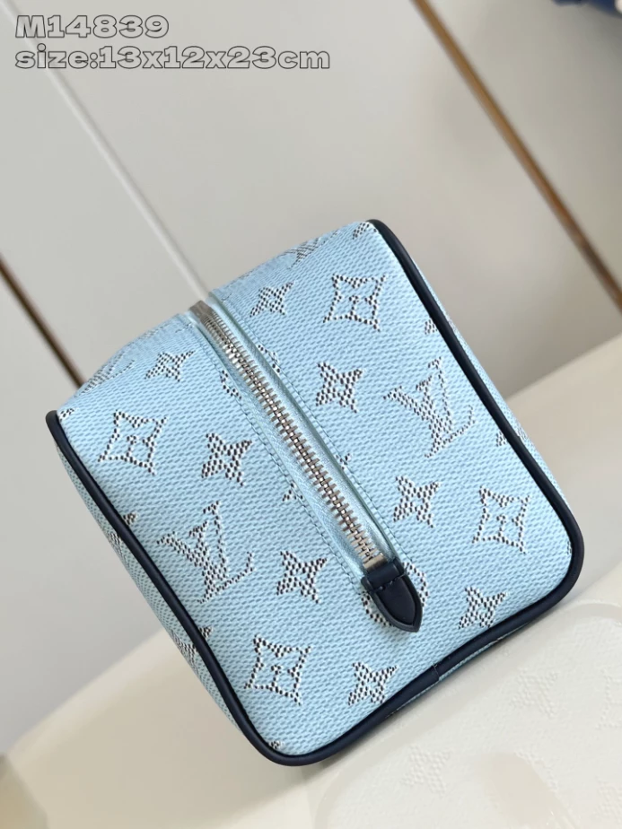 LOCKER DOPP KIT BLUE MONOGRAM HERITAGE CANVAS M14839 - LW385 DISCOVERY BACKPACK PM SKY BLUE MONOGRAM CANVAS