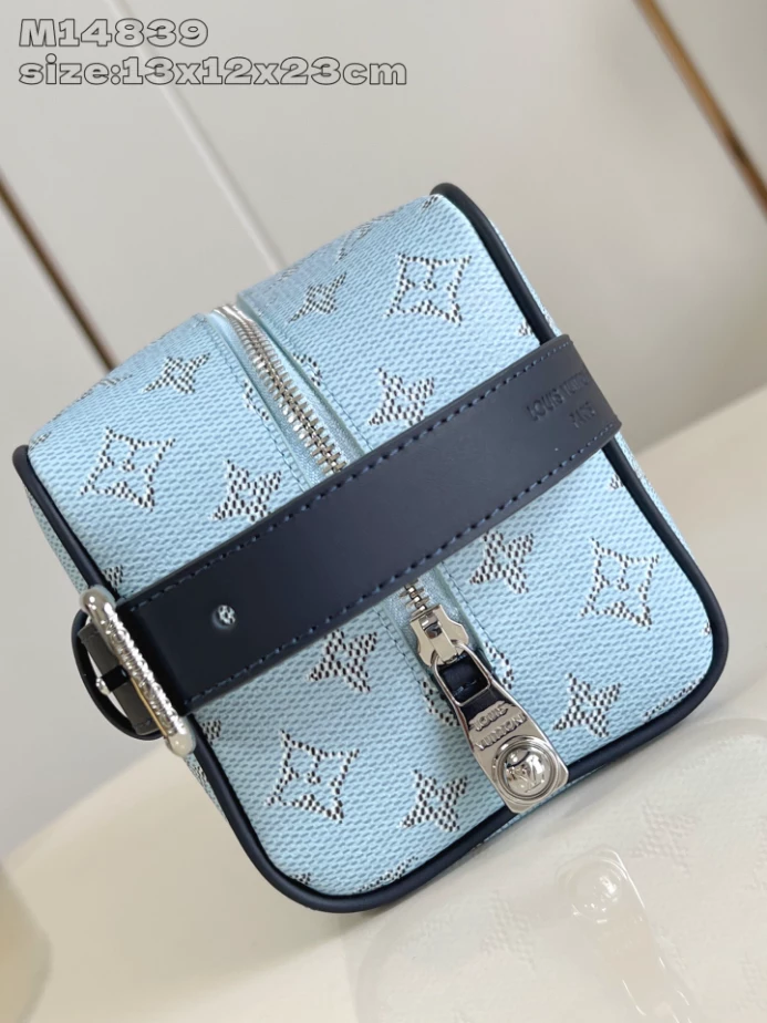 LOCKER DOPP KIT BLUE MONOGRAM HERITAGE CANVAS M14839 - LW385 DISCOVERY BACKPACK PM SKY BLUE MONOGRAM CANVAS