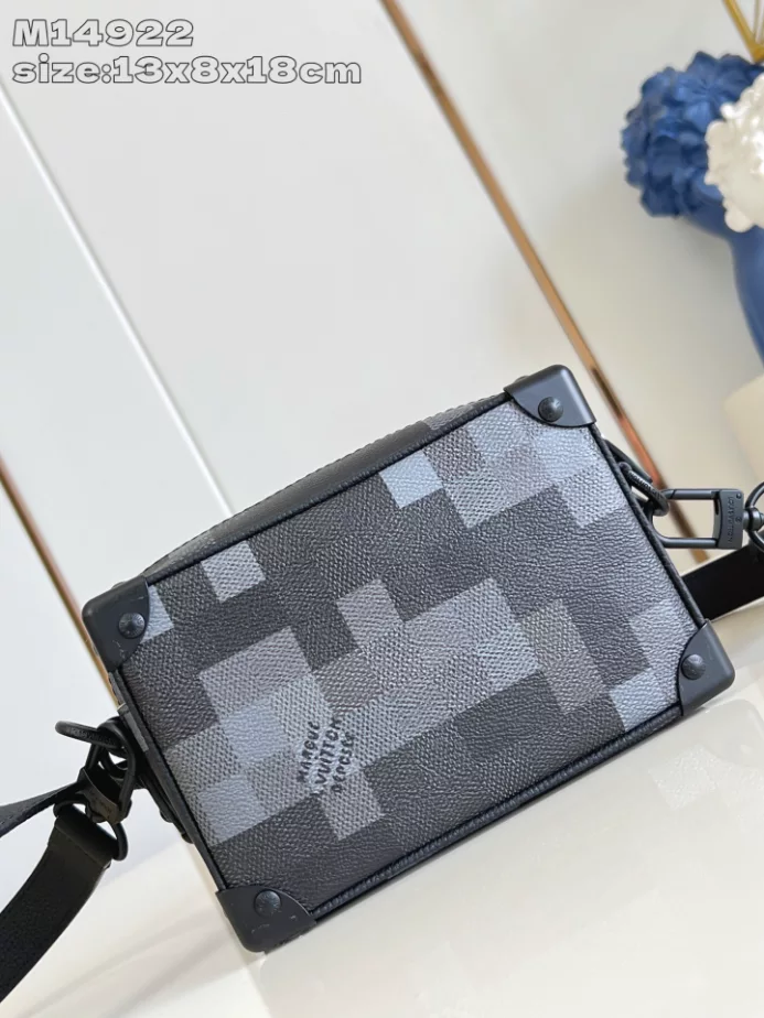 MINI SOFT TRUNK BAG BLACK DAMOFLAGE BLACK CANVAS M14922 - LW415 DISCOVERY BACKPACK PM SKY BLUE MONOGRAM CANVAS