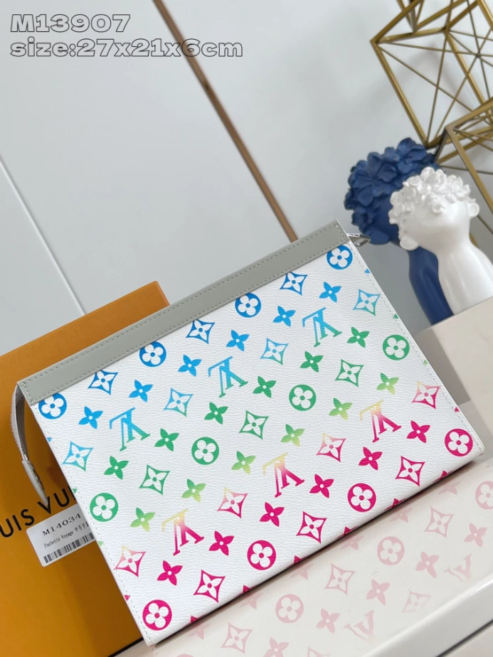 MONOGRAM IRIDESCENT POCHETTE VOYAGE IN GRADIENT GREY M13907 - LW392 DISCOVERY BACKPACK PM SKY BLUE MONOGRAM CANVAS