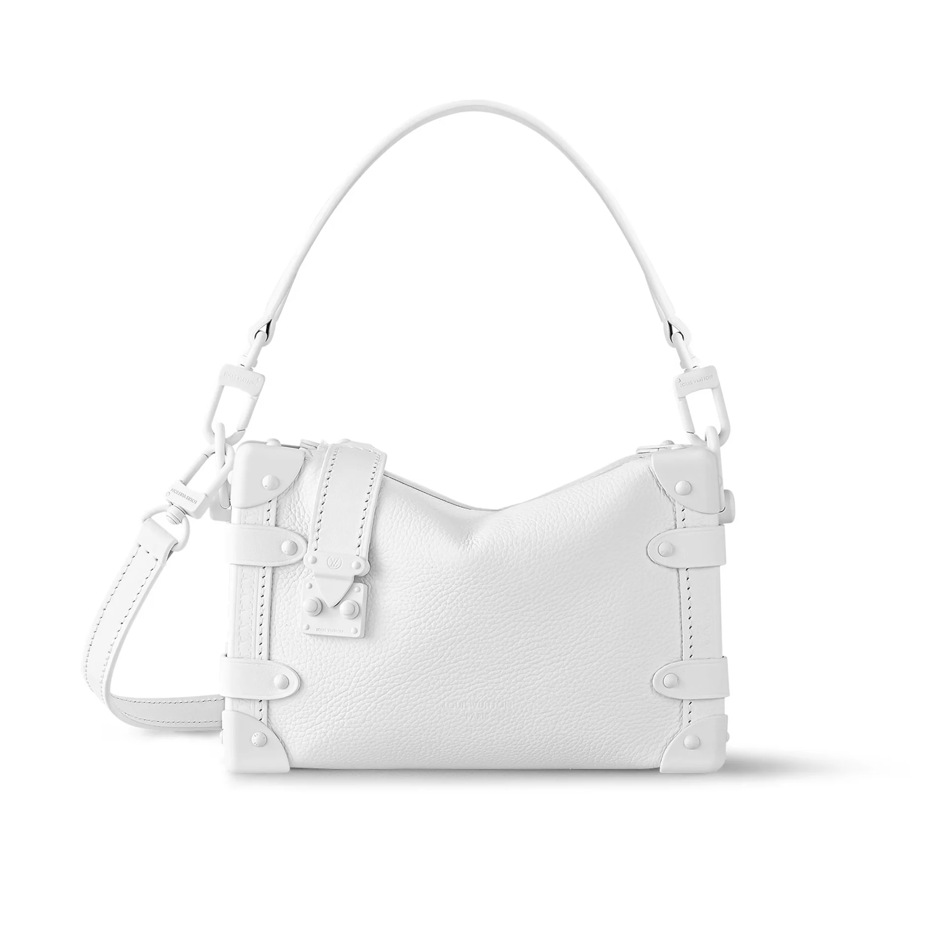 SIDE TRUNK PM BAG OPTICAL WHITE COWHIDE LEATHER M24304 - LW425 DISCOVERY BACKPACK PM SKY BLUE MONOGRAM CANVAS