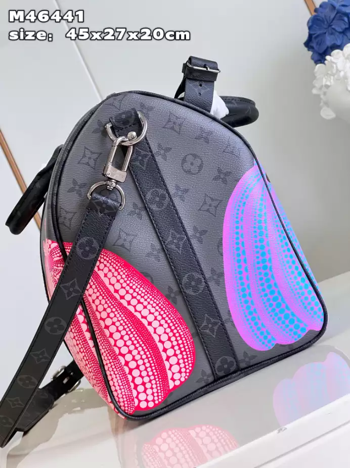 X YAYOI KUSAMA KEEPALL 45 M46441 - LW363 DISCOVERY BACKPACK PM SKY BLUE MONOGRAM CANVAS