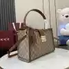 GUCCI PADLOCK GG CANVAS LARGE HANDBAG BROWN 2025 - BG107 GUCCI PADLOCK GG CANVAS LARGE HANDBAG BROWN 2025