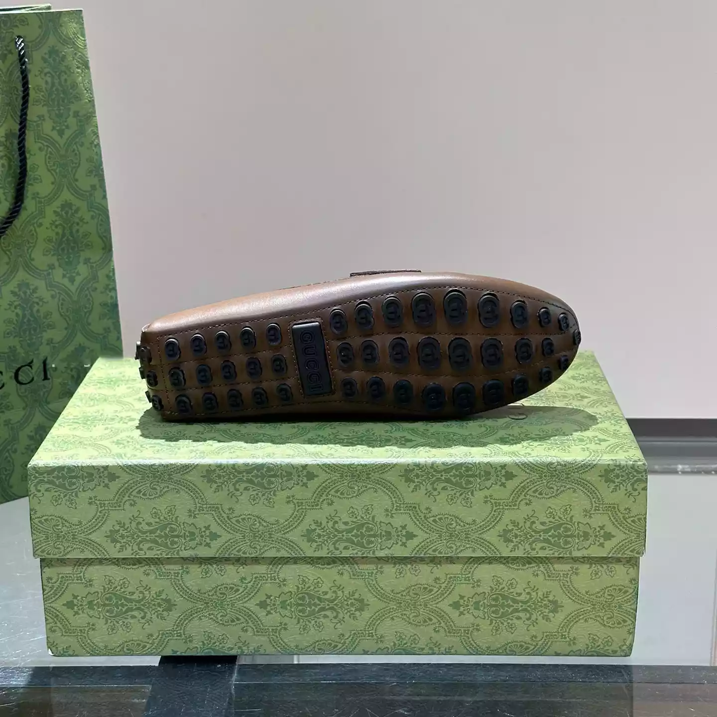 DRIVER WITH HORSEBIT BROWN LEATHER - GL097