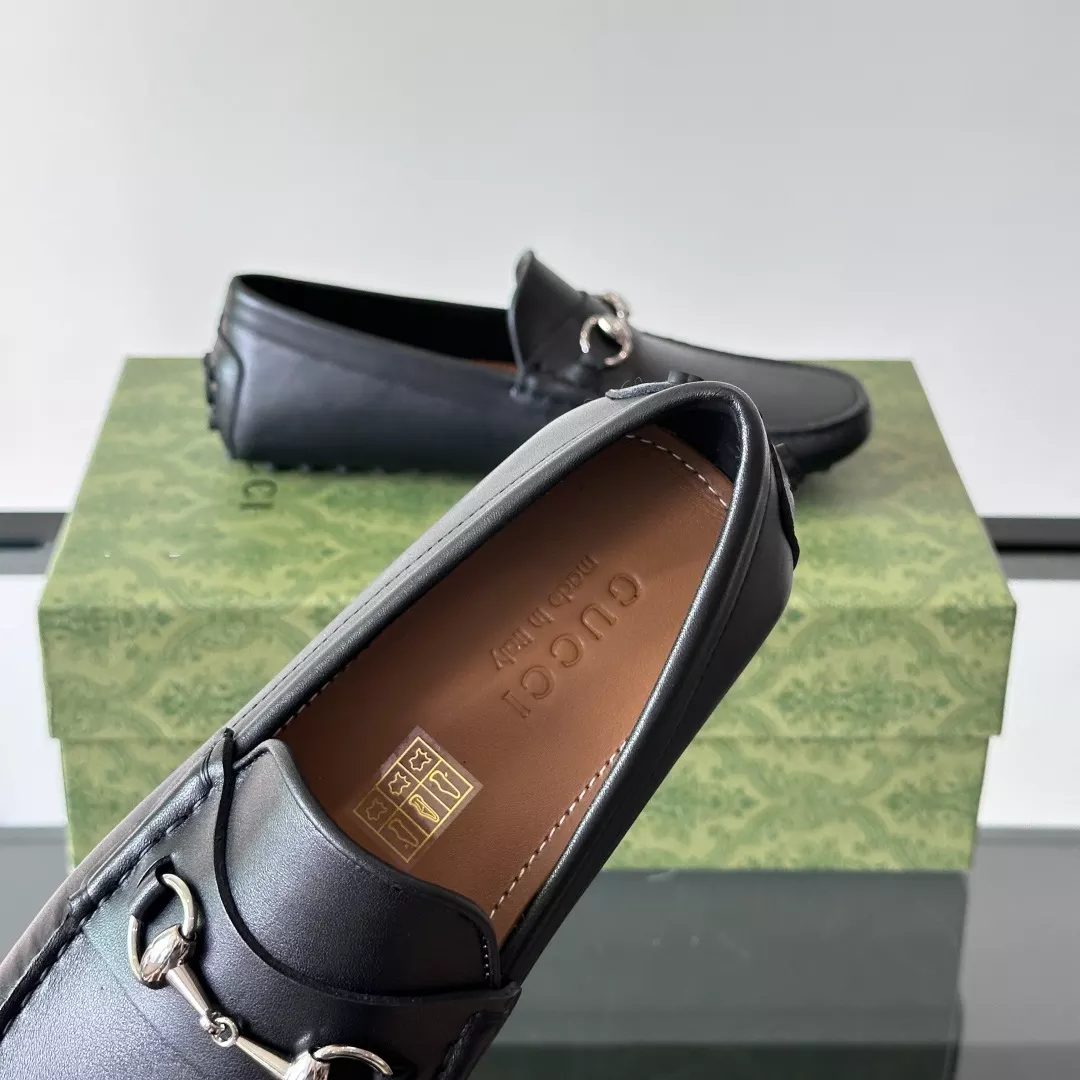 MEN'S DRIVER WITH HORSEBIT BLACK LEATHER - GL098