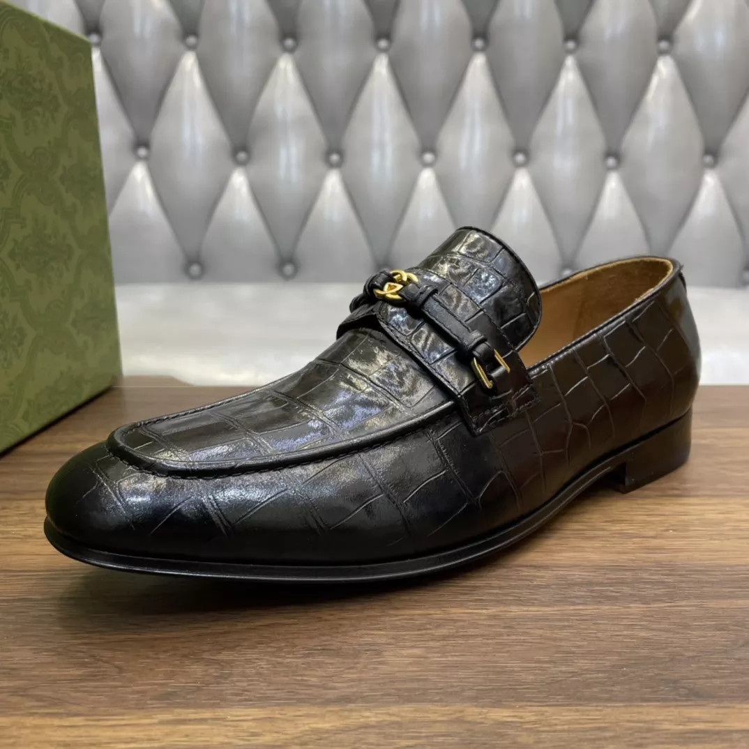 MEN'S LOAFERS WITH INTERLOCKING G BLACK - GL115