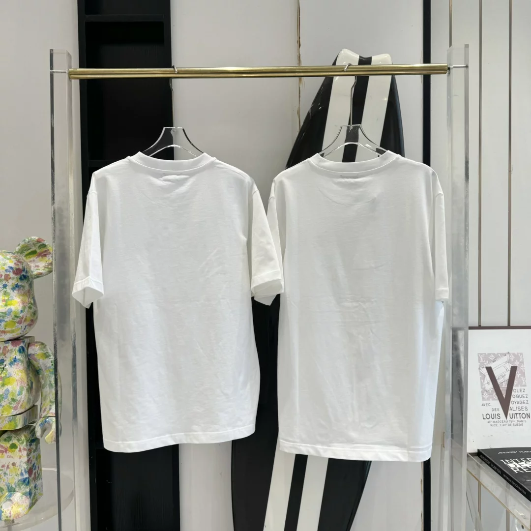 CD AND KAWS T-SHIRT, RELAXED FIT WHITE COTTON JERSEY - DOT032