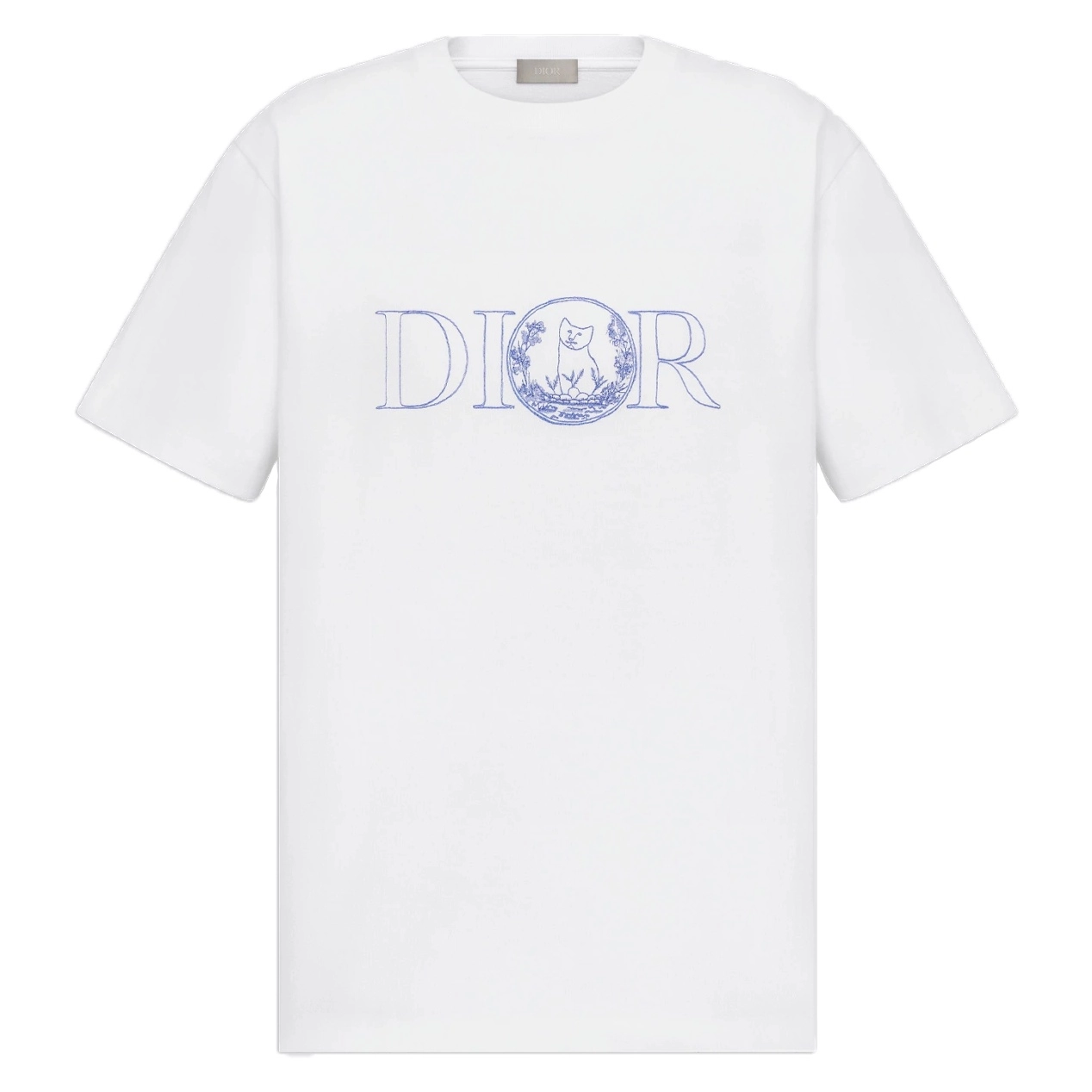DI0R AND HYLTON NEL T-SHIRT, RELAXED FIT WHITE COTTON JERSEY - DOT057