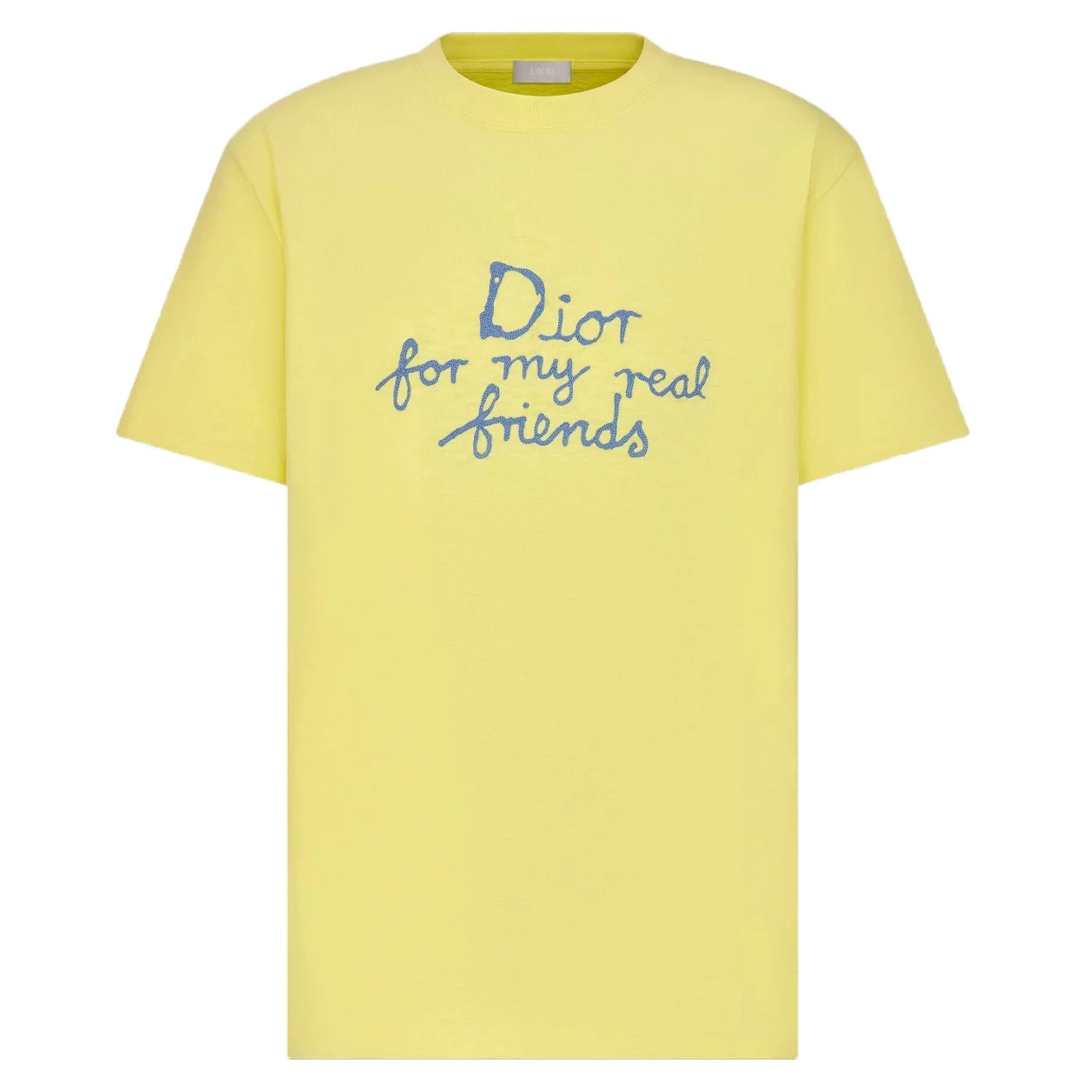 DI0R AND HYLTON NEL T-SHIRT, RELAXED FIT YELLOW COTTON JERSEY - DOT049