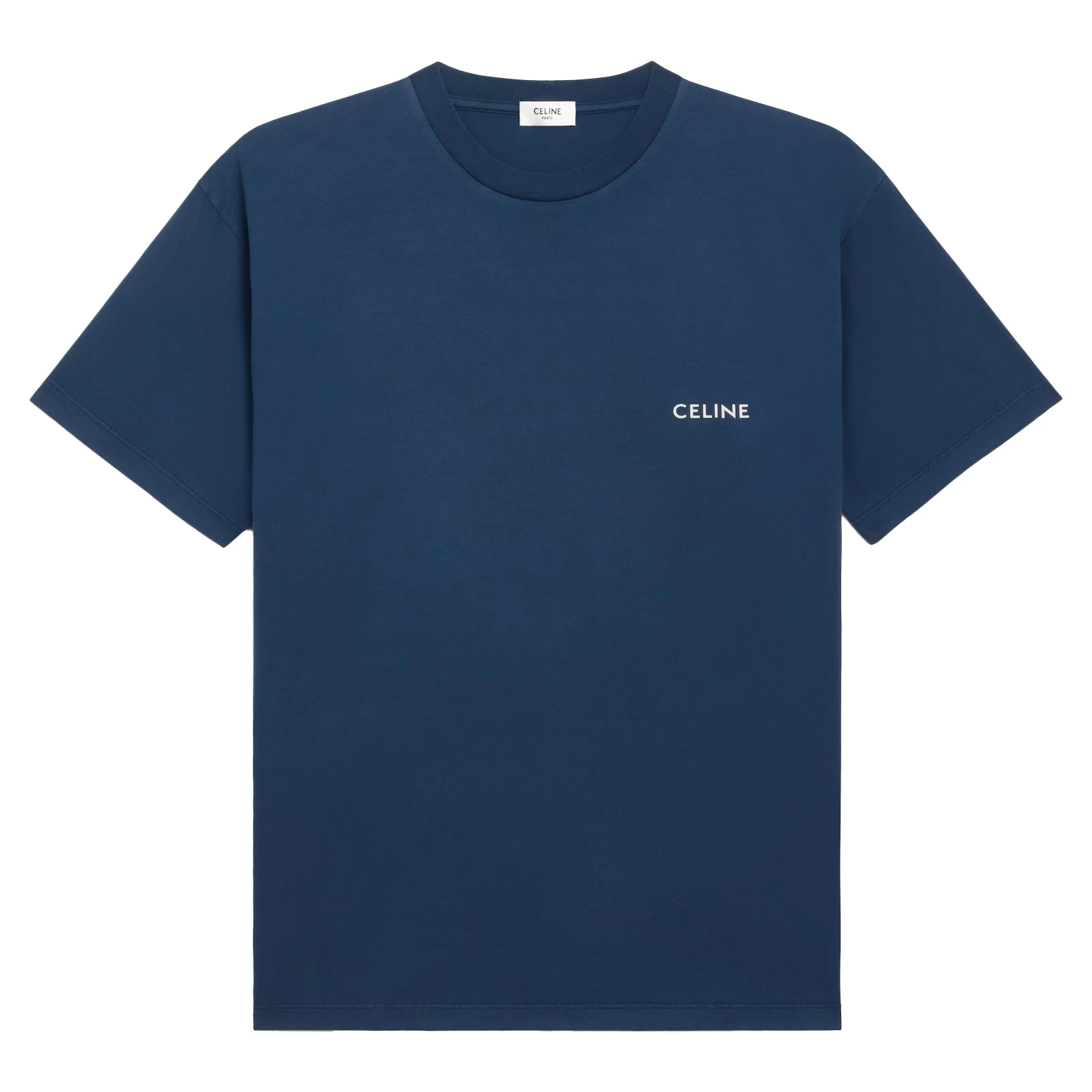 DIOR COUTURE T-SHIRT, RELAXED FIT BLUE TERRY COTTON - DOT039