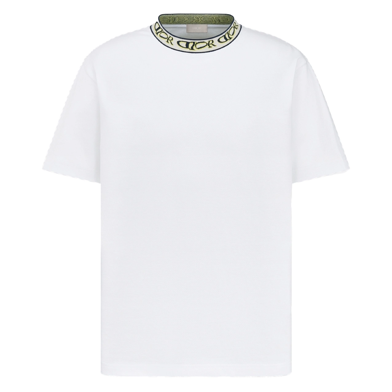 DIOR x LEWIS HAMILTON T-SHIRT, RELAXED FIT WHITE COTTON JERSEY - DOT035