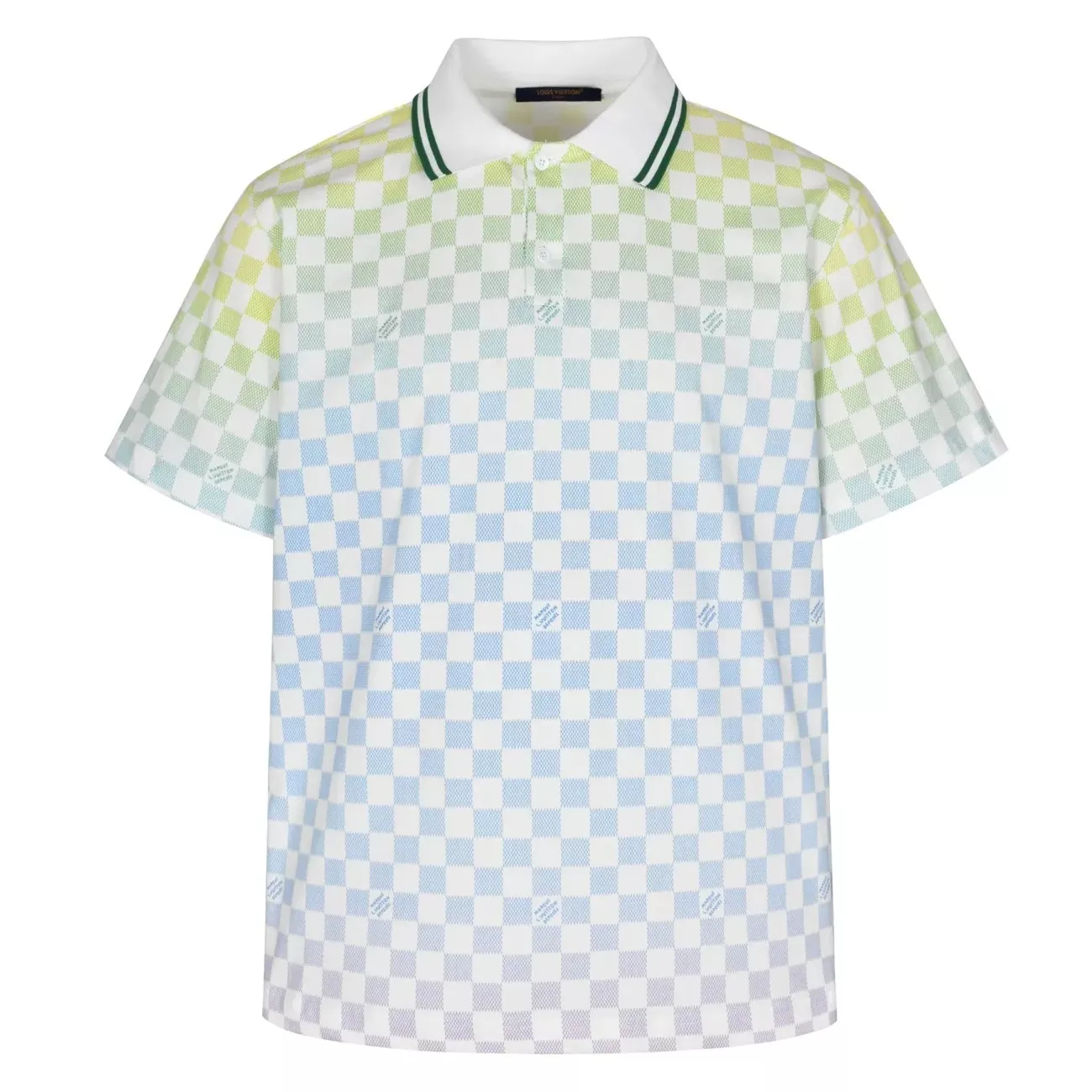 GRADIENT POLOSHIRT IN MULTICOLOR - LVTS139 Damier Jacquard Short-Sleeved Crewneck - LVTS089