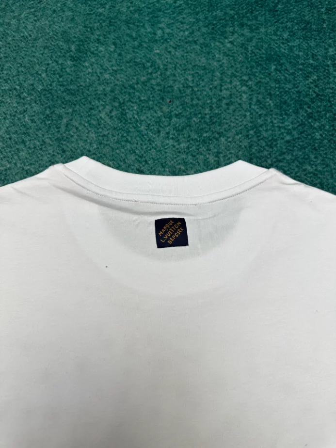 LOUIS VUITTON T-SHIRT - LVTS090 Damier Jacquard Short-Sleeved Crewneck - LVTS089