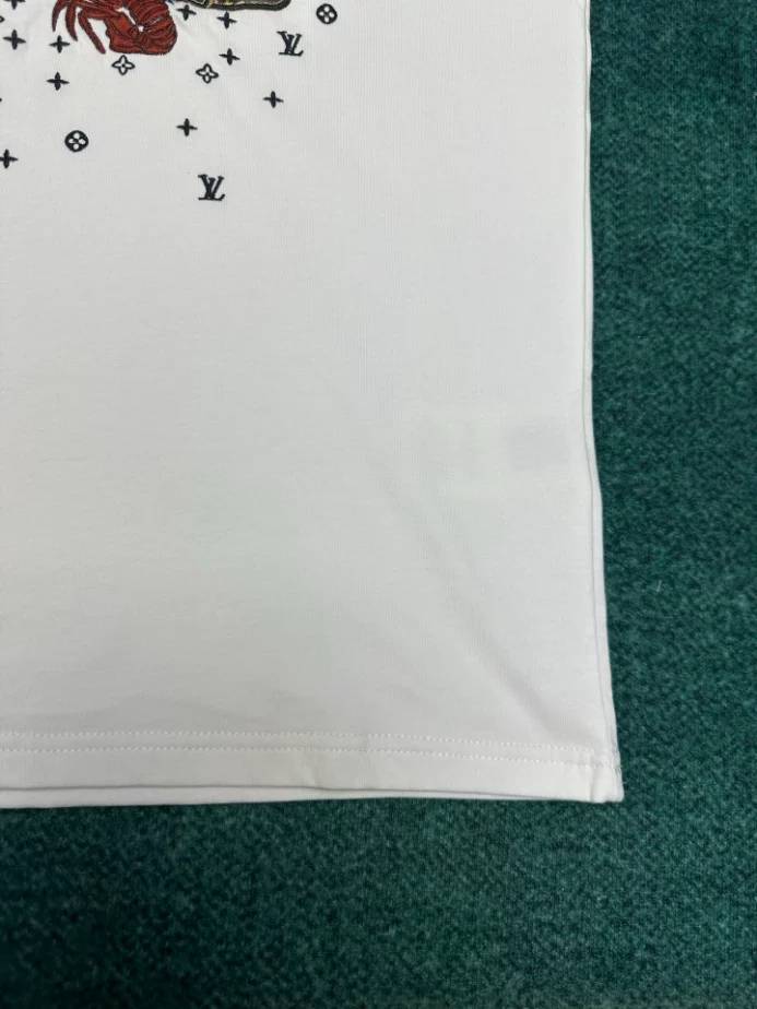 LOUIS VUITTON T-SHIRT - LVTS090 Damier Jacquard Short-Sleeved Crewneck - LVTS089