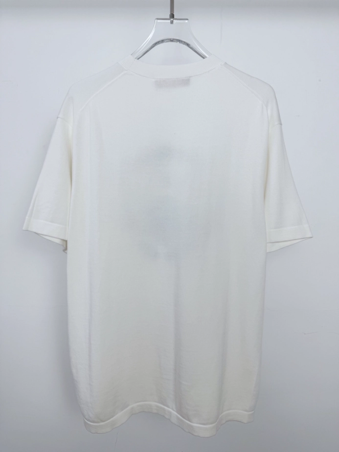 LOUIS VUITTON T-SHIRT - LVTS092 Damier Jacquard Short-Sleeved Crewneck - LVTS089