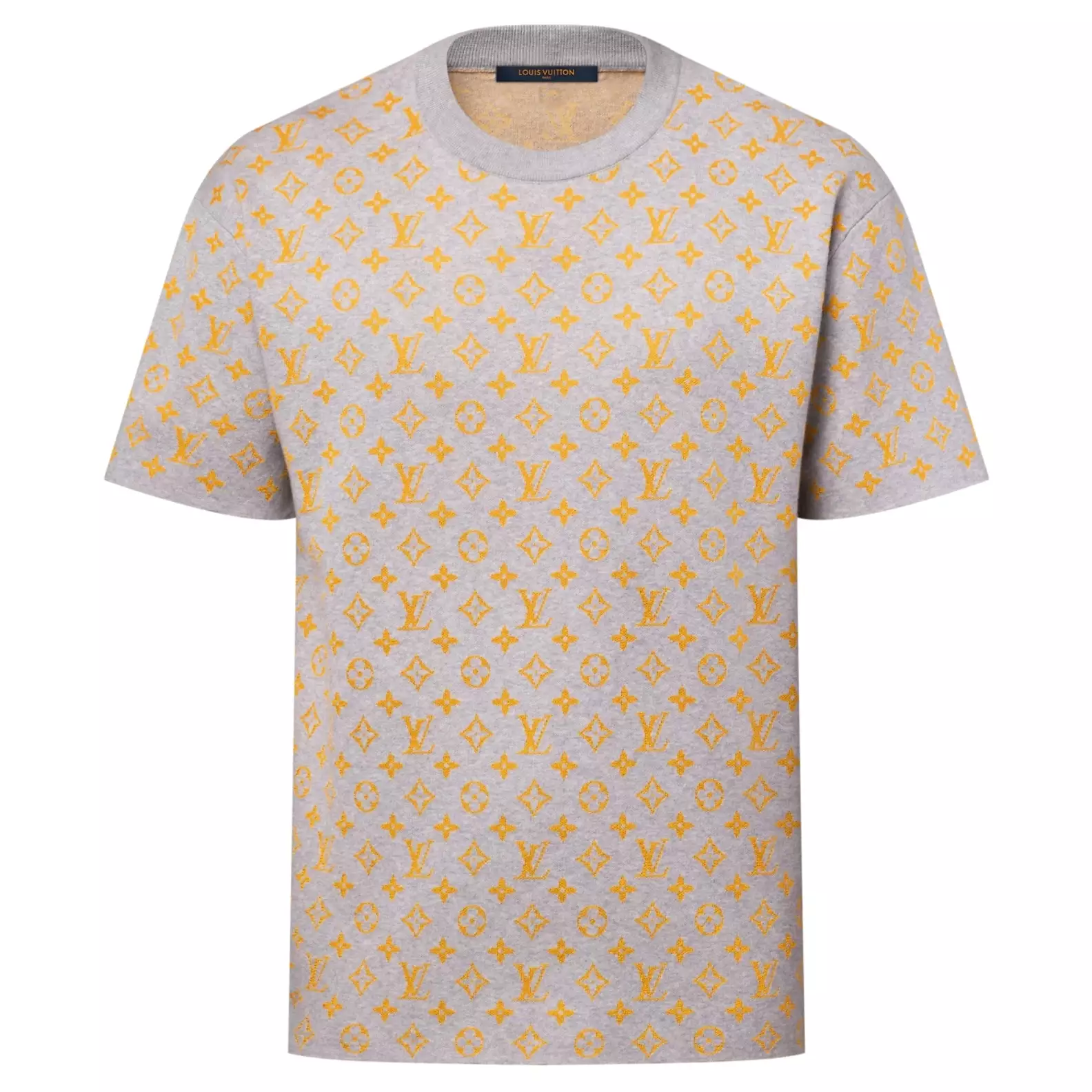 MONOGRAM SHORT-SLEEVED CREWNECK MONOGRAM JACQUARD - LVTS103 Damier Jacquard Short-Sleeved Crewneck - LVTS089