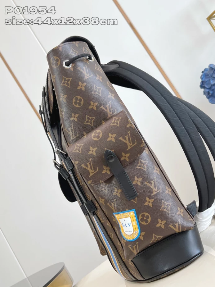 LOUIS VUITTON CHRISTOPHER MM MONOGRAM ECLIPSE - LW457 DISCOVERY BACKPACK PM SKY BLUE MONOGRAM CANVAS