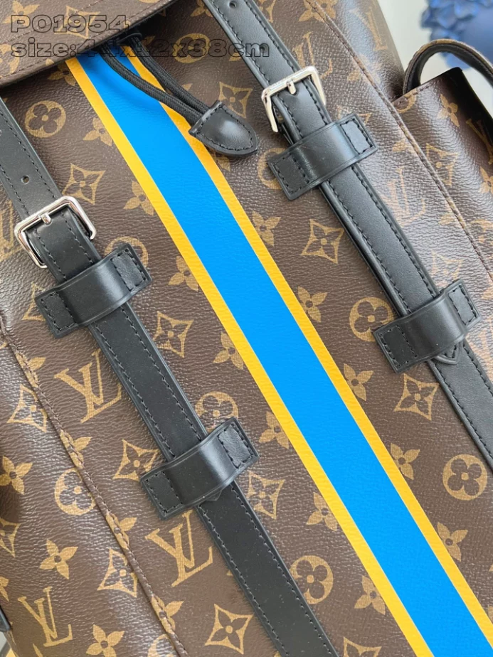LOUIS VUITTON CHRISTOPHER MM MONOGRAM ECLIPSE - LW457 DISCOVERY BACKPACK PM SKY BLUE MONOGRAM CANVAS